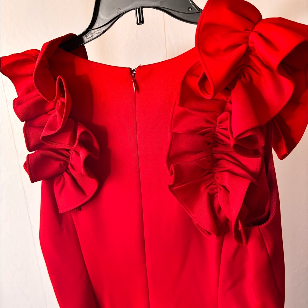 Donna Ricco Scarlet Ruffle Dress - Picture 4 of 5